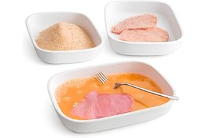 Snips, 3-częściowy zestaw miseczek do panierowania, z tworzywa sztucznego, nadaje się do mycia w zmywarce, wyprodukowano we Włoszech, 0% bez BPA i ftalanów.