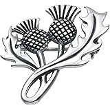 Scotland Scottish Twisted Thistle Silver Cosplay Metal Pin Badge Decorative Brooch