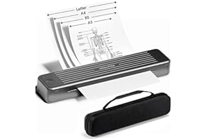 Imprimante Thermique, PokeLabel Imprimante Portable P831, 300 DPI Imprimante Bluetooth Petite et Compacte pour iPhone et Android, Imprimante Sans Encre, pour Papier Normal et Thermique A4/Letter/A5/B5