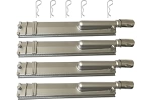 GRILLJOB 4 Piezas de Acero Inoxidable Fundido 304 quemadores de Parrilla y pasadores de Bloqueo, Piezas de Repuesto mejoradas para Parrillas de Gas de Bull, Cal Flame Aussie Jenn Air Thermos Turbo