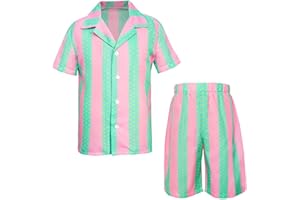 Yulefly Men Costume Adult Cosplay Outfits Shirt Shorts Set for Halloween