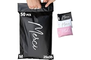 ‎EMBALLAX EMBALLAX - 50 Versandtaschen Warensendung - M 35x25cm - UNDURCHSICHTIG/WIDERSTANDSFÄHIG/WASSERDICHT - Versandtüten für Kleidung - Umschlag für Kartons - Versandbeutel - Versandtasche - Danke