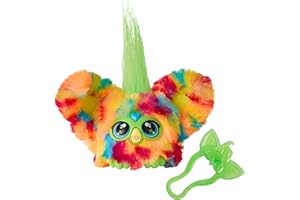 Furby Hasbro Furblets Pix-Elle Peluche Elettronico in Miniatura, Giocattolo di Peluche per Bambini e Bambine dai 6 Anni in su, Collezionabile Multicolore con Clip Portachiavi