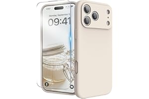 INGIDO für iPhone 17 Pro Max Hülle 6,9 Zoll, Liquid Silikon Hülle Upgraded Kameraschutz Soft Mikrofaserfutter Handyhülle Schutz Case, Stone