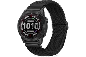 TUCOMO Nylonowy pleciony pasek do zegarka Garmin Fenix 7/7 Pro / Fenix 6/6 Pro / Fenix 5/5 Plus/epix Pro 47 mm, Quick Fit 22 mm, elastyczny pasek do zegarka Garmin Forerunner 955/965/Epix 2