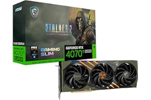 MSI GeForce RTX 4070 Ti Super 16G Gaming Slim Stalker Edition - 16 Go GDDR6X (21 Gbps/256 Bits), PCIe 4.0 - TRI FROZR 3 (3 x Ventilateurs TORX 5.0), RGB - HDMI 2.1, DisplayPort 1.4a