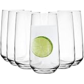 Glasmark KROSNO 1992 Glasses Set Of 6 Pieces 430ml Large Glasses Dishwasher Safe Durable Water Juices Drinks