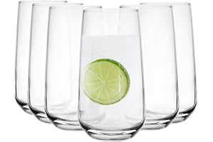 Glasmark KROSNO 1992 Vasos Conjunto De 6 Piezas 430 ml Vasos Grandes Apto Para Lavavajillas Duradero Agua Jugos Bebidas