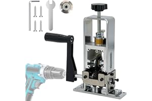 LILOOVKE Wire Stripper 1-25mm Tool Wire Stripper Machine for Hand Crank or Drill Powered Manual Can be Fixed or Removed Cable Stripper for Copper Scrap Recycling（Silver）