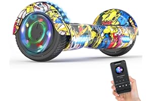 HOVERMAX Hoverboards,6.5 Zoll Hoverboards für Kinder,Hoverboards mit Bluetooth Led Flash, Geschenk für Jugendliche und Erwachsene