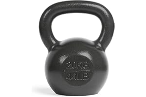 unycos - Pesa Rusa de Hierro Fundido, Kettlebell de 4 kg-20 kg | Revestimiento Duradero, Mango Amplio para Ejercicios y Entrenamientos de Musculación, Culturismo y Fitness, Gimnasio en Casa (Negro)