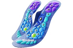 Akusoli Insoles for Women and Men. Arch Support Shoe Insoles, Shock Absorption. Magnetic Acupressure Shoe Inserts UK3-7(10.6in)