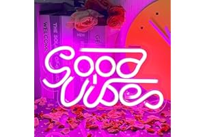 UEXNKJ-Y Good Neon Good Neon Signs Good vibes Enseigne au Néon Chambre Bar Fête de Noël Décoration Festive LED Good Cadeau Enseigne au Néon