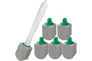 ANOMM 6 Stück Bimsstein Toilette, Effektive Bimsstein Toilettenreiniger, Cleaning Block WC mit Griff, Bimsstein für Toilette Zur Entfernung Hartnäckiger Flecken, Badezimmer, Küchen(Grau，mit 1 Griff)