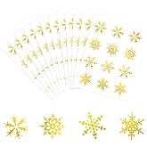 5 Feuilles D'autocollants Pailletés Noël - Étoiles Et Flocons De Neige, Pour Scrapbooking, Cartes, Décoration