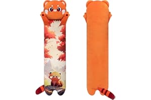 Mewaii Peluche Cuscino Lungo Peluche Panda Rosso 50CM Cuscino di Peluche Gigante Kawaii Giocattoli Abbraccio Morbido Cuscino Giocattolo Natale Regalo per Ragazza