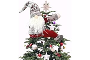 KEEPAA Fermatenda per tende Gnomo Fermatenda per camera da letto Cravatta divertente per tende Cravatte per tende fatte a mano Decorazione Ornamenti per alberi di Natale Articoli per feste(grigio)