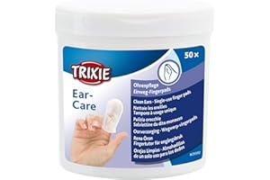 Trixie Tr-29392 Doigtiers de Soin Oreilles pour Animaux pour Chien 50 Pièces