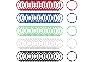 DUOUPA Lot de 100 anneaux de reliure colorés en métal pour feuilles volantes