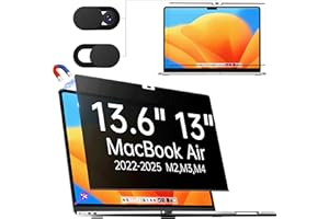 Makinda Magnetischer Blickschutzfilter für Apple Macbook Air 13.6/13 (2022-2025 M2、M3、M4), Sichtschutzfilte Abnehmbar Anti Glare Blaulicht Laptop Blickschutzfolie Mac air 13 Privacy Sichtschutz