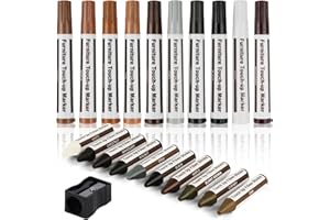 ACWOO Rotuladores Reparador de Madera, 21 PCS Marcadore Madera para Muebles, Kit de Marcadores de Reparación de Rayones para Muebles, para Repara Arañazos Puerta, Manchas, Suelos de Madera Dura, Mesa