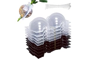 RIZTGAE 10PCS Germoir Boule de Marcottage Aerien,Mini Serre Pour Semis Godets de Repiquage Germer Pour Plante Germer Intérieur Extérieur Matériel Pour Serre et Semis Bouturage Boule Marcottage Kit Germination