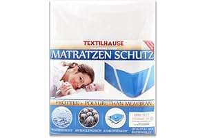 TEXTILHAUSE - Waterproof mattress protector 200 x 200 cm | incontinence pad 200 x 200 cm | mattress cover 200 x 200 cm mattress topper 200 x 200 cm