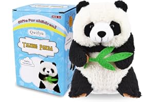 Qwifyu Talking Panda, Repeats What You Say Plush Animal Toy Buddy Panda for Boys Girls Kids Gift