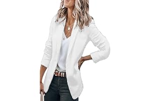 EFOFEI Mujeres Lightweight Office Jacket Single Breasted Suit Tailo Cardigan Blazer Lapel Front Open Suit Coat