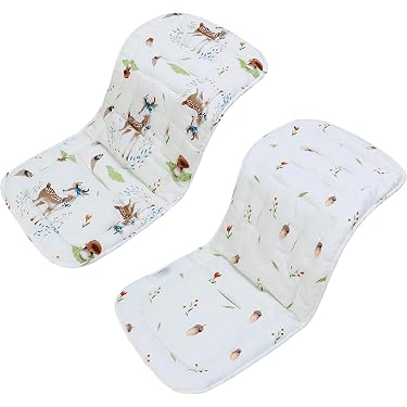Coussin Siège Poussette Universel Double Face - Coton, 78x34cm, Réducteur Nourrissant - Modèle Cerf