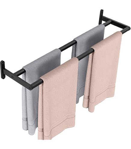 Barre De Salle De Bain Double Serviette 40-100cm - Rail En Acier Inoxydable SUS304 Brossé, Support Mural Robuste Pour Cuisine Et Salle De Bain