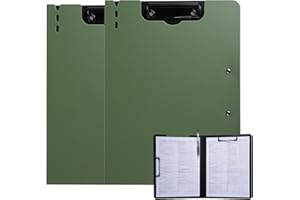 FRETONBA 2 sztuki podkładek na dokumenty A4, segregator z tworzywa sztucznego, z pokrywką, lekka półka do szkoły, przemysłu/biura (zielona)