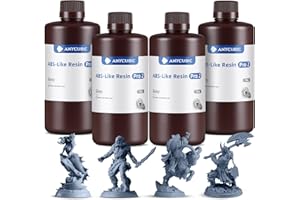 ANYCUBIC ABS-Like Resin Pro 2, Grau 4pcs, 3D Drucker Resin mit erhöhter Festigkeit und Zähigkeit, Hoher Präzision und Geringe Schrumpfung, Weitgehende Kompatibilität mit allen Resin 3D Druckern