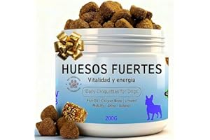 MAURITIUS ISLAND DOGS Condroprotector Perro Huesos Fuertes Vitalidad y Energia 200Uds Suplemento Colágeno Artrosis Dolor Pata Cadera Complemento Ayuda Articulaciones Fórmula Veterinaria Movilidad de Perros Grandes Mayores