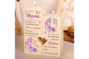 ‎VETBUOSA Vetbuosa Muttertagsgeschenke für Mama - Blumen Schmetterling Kerzenständer Geschenke für Mama, Geburtstagsgeschenk für Mama, Mama Geschenk für Mama Zum Geburtstag, Muttertag Gesche von Tochter & Sohn