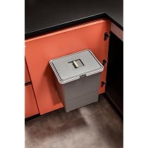 Poubelle Elletipi Easy 2.0 - 18L Plastique Recyclé - Fixation Murale Simple - Pour Cuisine/Bureau