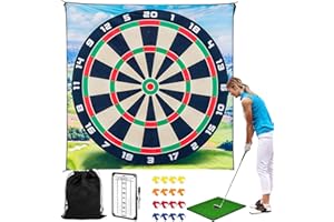 NOLLAM Golf Game Set, Golf Chipping Game Set, Dart Pattern Golf Games Mat With 16 Golf Balls, Casual Golf Game For Offices Homes Corridors, Golf Games For Adults And Kids Indoor Outdoor