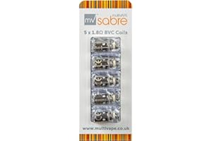 MV Sabre MultiVAPE DSL Replacement Coil Range – 1.8 Ohm (Pack of 5) Easy Install and BVC Technology for Excellent Flavour and Vapour for Sabre Clearomizer