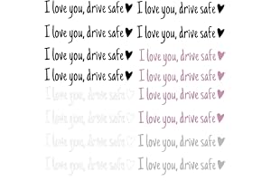 16 stycken I Love You Drive Safe dekal, I Love You Drive Safe Heart dekal, 11 x 2 cm Jag älskar dig kör försiktigt klistermär