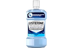 ‎LISTERINE LISTERINE Advanced Nightly Reset Mild Flavour (500ml) Mouthwash to Reminalise Enamel, Fights the Traces of the Day Overnight and Deep Cleanses
