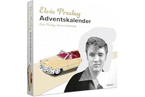 Franzis 55120 - Elvis Presley Adventskalender, Cadillac Eldorado Metallmodell im Maßstab 1:37, inkl. Soundmodul und 52-seitigem Begleitbuch