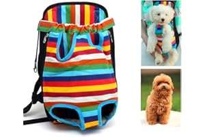 XIAOYU Pet Carrier hundetasche Träger Bag Haustier Transporttasche Brust Backpack Reise Tragbar Puppy Atmungsaktive Durable-Beine heraus Bag Haustier Hunde Katzen Tragetasche, Mehrfarbig, L