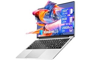 KUMNOSAL Laptop Computer 15.6 Inch, Laptop Celeron N4000 CPU 8GB RAM LPDDR4 256GB SSD, PC Laptop IPS FHD Screen 1920*1080 Convertible 180°, Notebook Windows 11 Pro BT, USB3.0, HDMI, TF Card Slot/WiFi