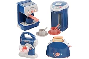 MAYCOLY Juguetes de Cocina para Niños,con Cafetera, Licuadora, Batidora, Tostadora,Incluye Luces y Música,Juego de Desayuno Juguete para Juegos de rol,Apto para Niños y Niñas a Partir de 3 Años