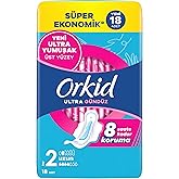 Orkid Ultra Hijyenik Ped Uzun (Boy 2) S&uuml;per Ekonomik Paket 18 Adet Ped