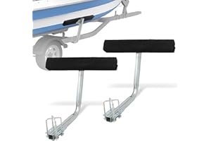 BISupply Short Bunk Guide-On - Carpeted Boat Trailer Guide Bunk Boards to Fit High Beam, Box, or C-Channel Trailers