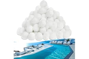 SUBTLETY Filterbälle 700g Pool Filter Balls Sandfilteranlagen Poolfilter Kann 25kg Filtersand Ersetzen Sandfilter Ersatzprodukte Filterballs für Schwimmbad Aquarium Filterpumpe (Weiß)