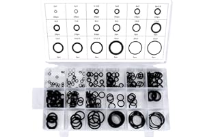 OCGIG 225 Stück Gummi O-Ring Dichtungsdichtung/Scheibe Dichtungs Sortiment Set mit Gehäuse