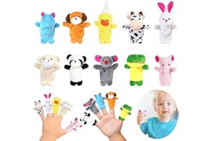 ZHITENG 10 Pezzi Marionette da Mano Animale, Marionette per Bambini in Peluche Burattini a Dito Set, Mini Peluche Gadget Festa per Bambini Set di per Ragazzi e Ragazze Regalo Natale