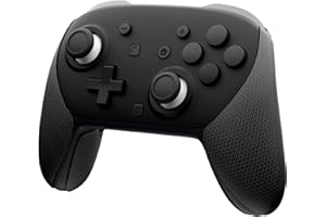 playvital for Nintendo Switch 2 Pro Controller Grip - Anti-Slip PU Grip Skin with Silicone Back Button Cover for Switch 2 Pro Controller Accessories, Sweat-Absorbent - Hexagonal Textured Black